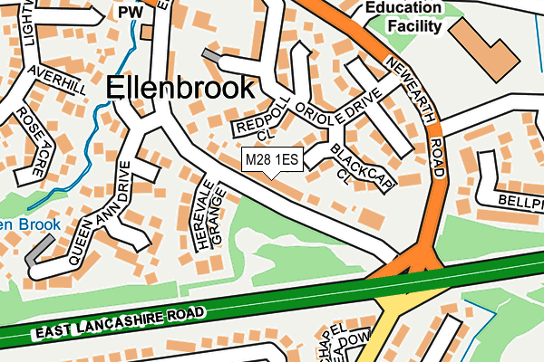 M28 1ES map - OS OpenMap – Local (Ordnance Survey)