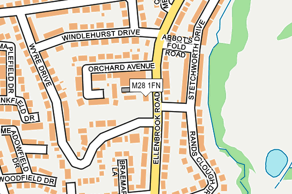M28 1FN map - OS OpenMap – Local (Ordnance Survey)