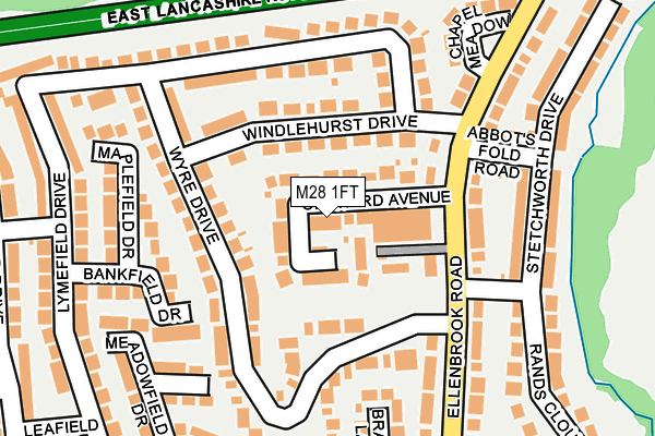 M28 1FT map - OS OpenMap – Local (Ordnance Survey)