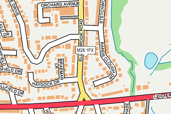 M28 1FX map - OS OpenMap – Local (Ordnance Survey)