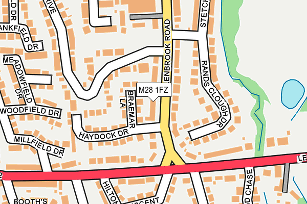 M28 1FZ map - OS OpenMap – Local (Ordnance Survey)