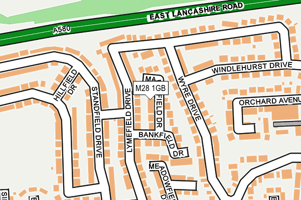 M28 1GB map - OS OpenMap – Local (Ordnance Survey)