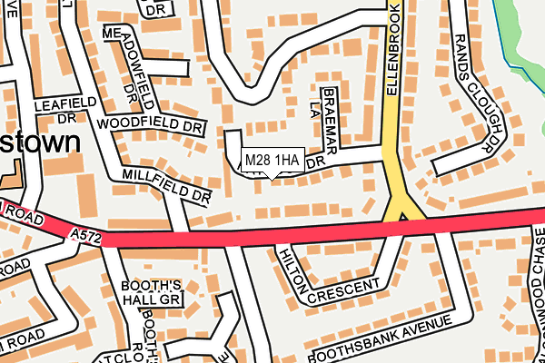 M28 1HA map - OS OpenMap – Local (Ordnance Survey)