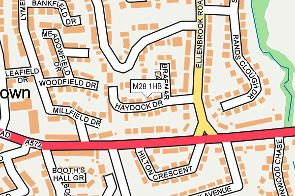 M28 1HB map - OS OpenMap – Local (Ordnance Survey)