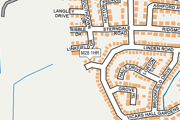 M28 1HR map - OS OpenMap – Local (Ordnance Survey)
