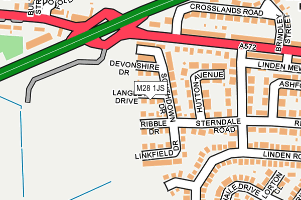 M28 1JS map - OS OpenMap – Local (Ordnance Survey)