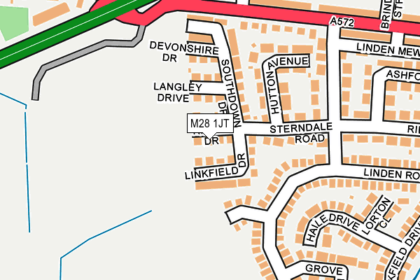M28 1JT map - OS OpenMap – Local (Ordnance Survey)