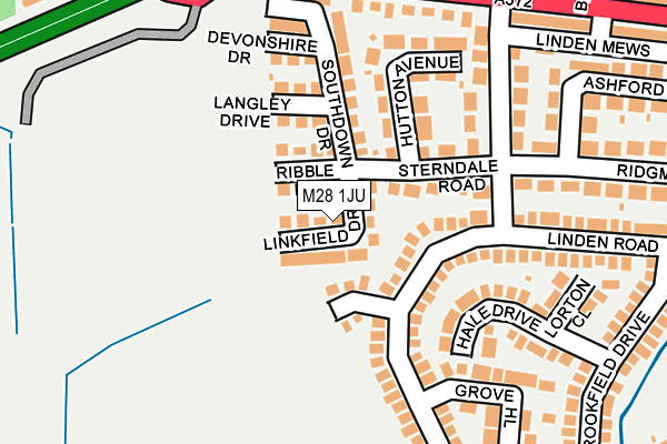 M28 1JU map - OS OpenMap – Local (Ordnance Survey)