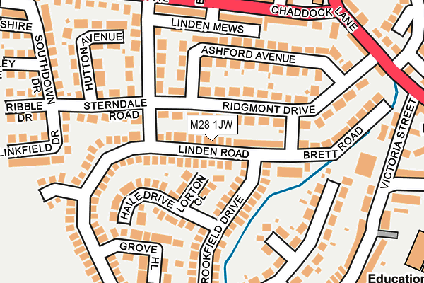 M28 1JW map - OS OpenMap – Local (Ordnance Survey)