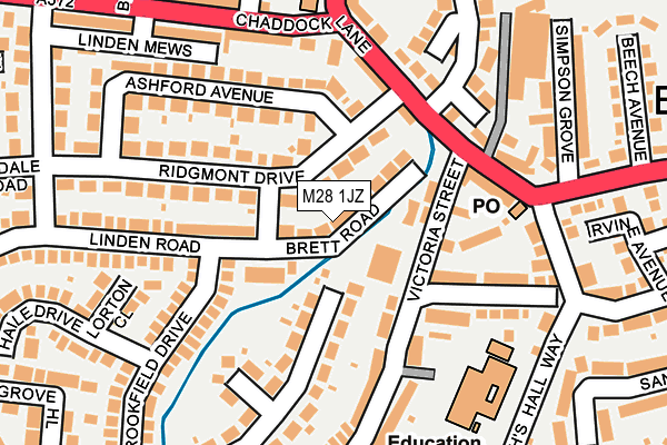 M28 1JZ map - OS OpenMap – Local (Ordnance Survey)