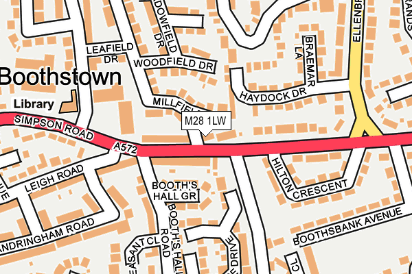 M28 1LW map - OS OpenMap – Local (Ordnance Survey)