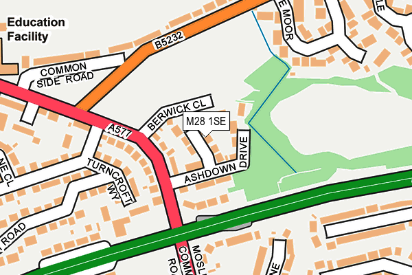 M28 1SE map - OS OpenMap – Local (Ordnance Survey)