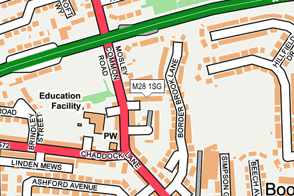 M28 1SG map - OS OpenMap – Local (Ordnance Survey)