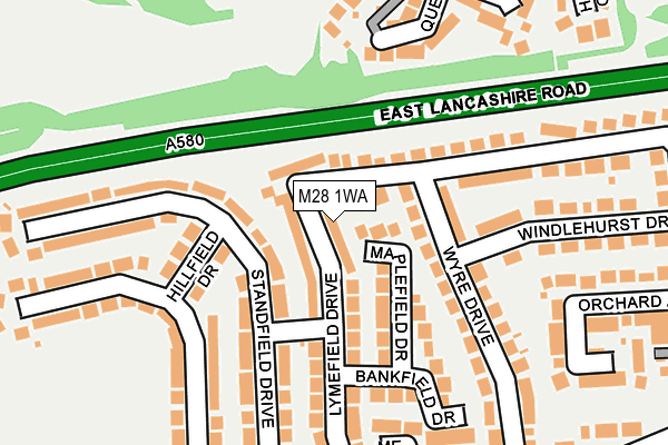 M28 1WA map - OS OpenMap – Local (Ordnance Survey)