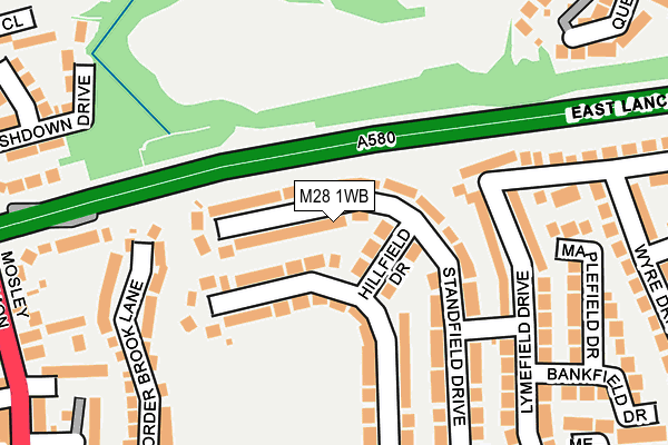 M28 1WB map - OS OpenMap – Local (Ordnance Survey)