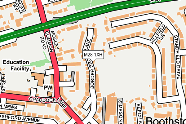 M28 1XH map - OS OpenMap – Local (Ordnance Survey)