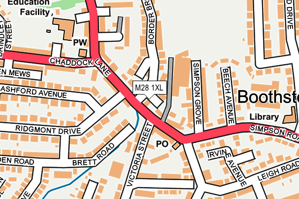 M28 1XL map - OS OpenMap – Local (Ordnance Survey)