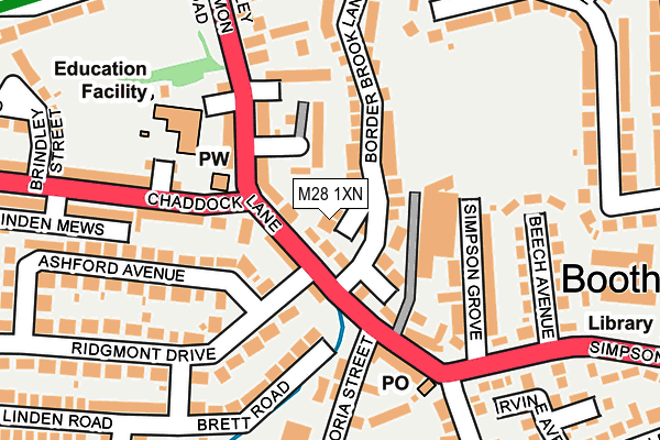 M28 1XN map - OS OpenMap – Local (Ordnance Survey)