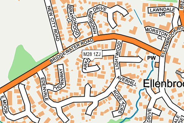 M28 1ZJ map - OS OpenMap – Local (Ordnance Survey)