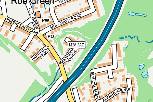 M28 2AZ map - OS OpenMap – Local (Ordnance Survey)