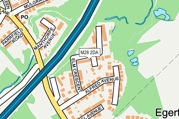 M28 2DA map - OS OpenMap – Local (Ordnance Survey)