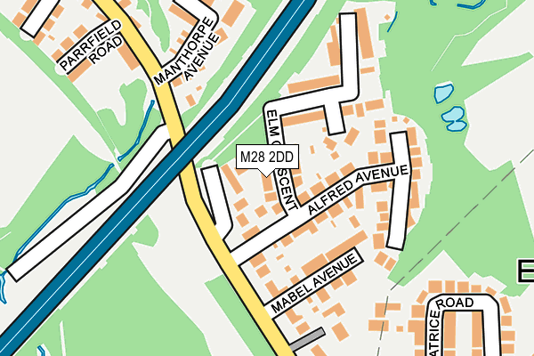 M28 2DD map - OS OpenMap – Local (Ordnance Survey)