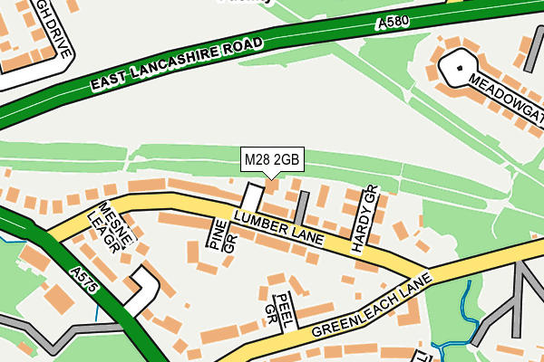 M28 2GB map - OS OpenMap – Local (Ordnance Survey)