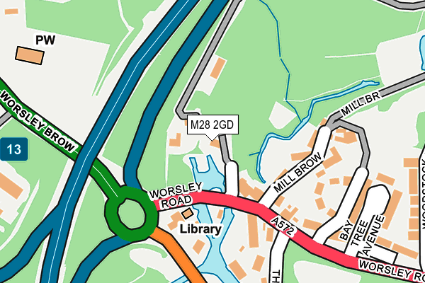 M28 2GD map - OS OpenMap – Local (Ordnance Survey)