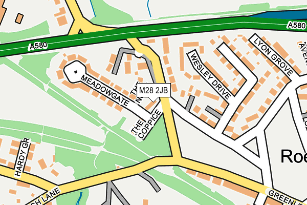 M28 2JB map - OS OpenMap – Local (Ordnance Survey)