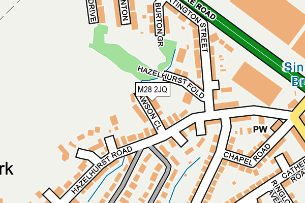 M28 2JQ map - OS OpenMap – Local (Ordnance Survey)