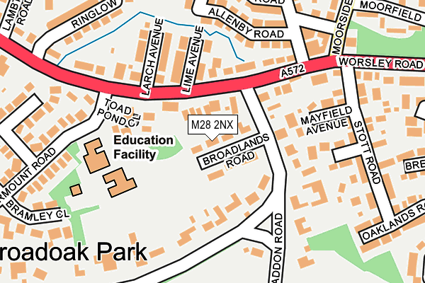 M28 2NX map - OS OpenMap – Local (Ordnance Survey)
