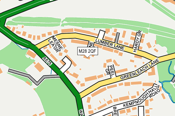 M28 2QF map - OS OpenMap – Local (Ordnance Survey)