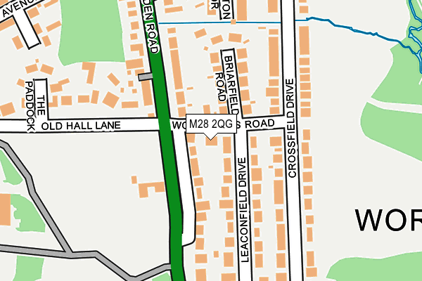 M28 2QG map - OS OpenMap – Local (Ordnance Survey)