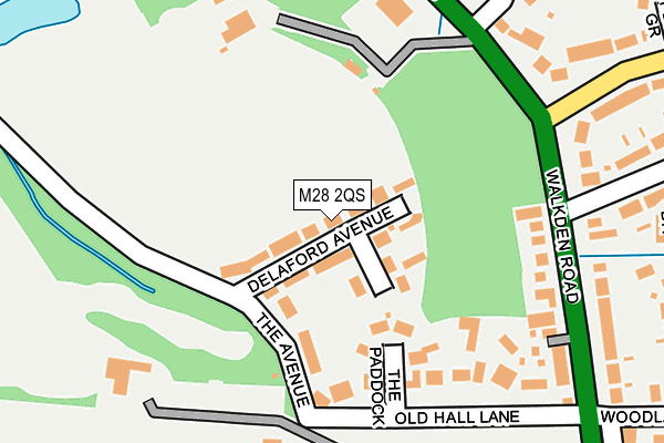 M28 2QS map - OS OpenMap – Local (Ordnance Survey)