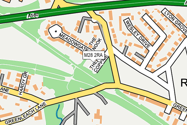 M28 2RA map - OS OpenMap – Local (Ordnance Survey)