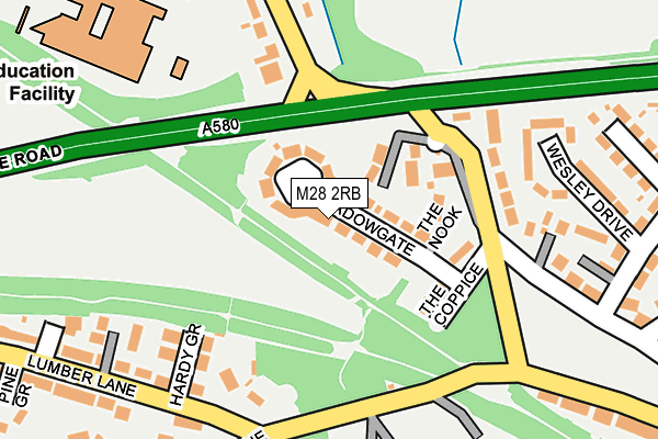 M28 2RB map - OS OpenMap – Local (Ordnance Survey)
