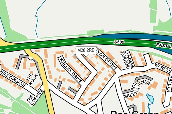 M28 2RE map - OS OpenMap – Local (Ordnance Survey)