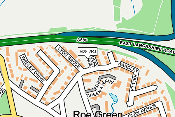 M28 2RJ map - OS OpenMap – Local (Ordnance Survey)