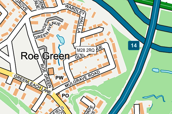 M28 2RQ map - OS OpenMap – Local (Ordnance Survey)