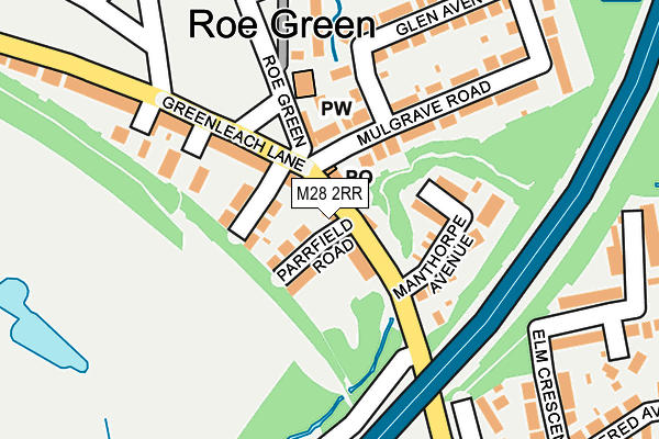 M28 2RR map - OS OpenMap – Local (Ordnance Survey)