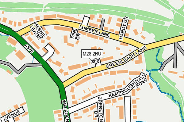 M28 2RU map - OS OpenMap – Local (Ordnance Survey)