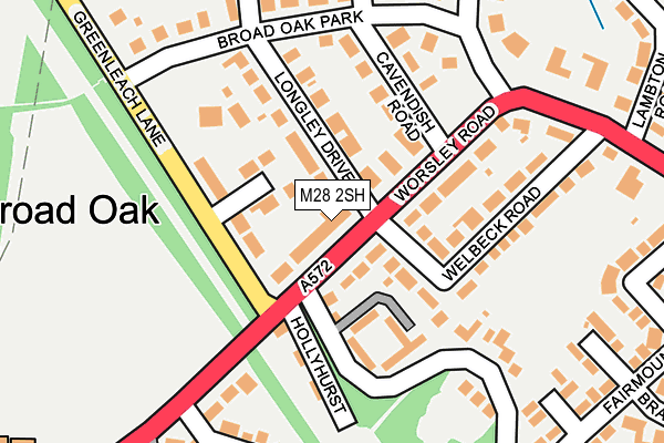 M28 2SH map - OS OpenMap – Local (Ordnance Survey)