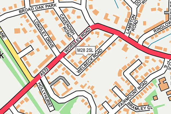 M28 2SL map - OS OpenMap – Local (Ordnance Survey)