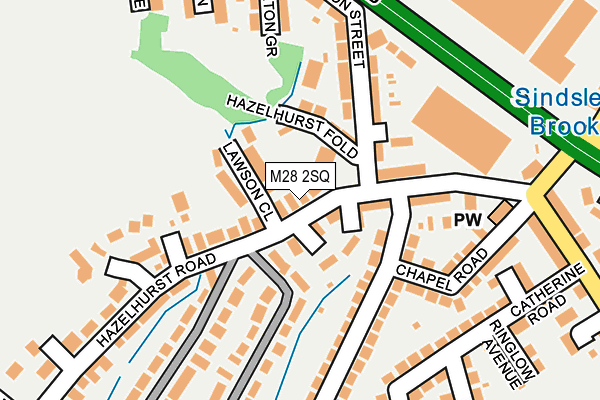 M28 2SQ map - OS OpenMap – Local (Ordnance Survey)