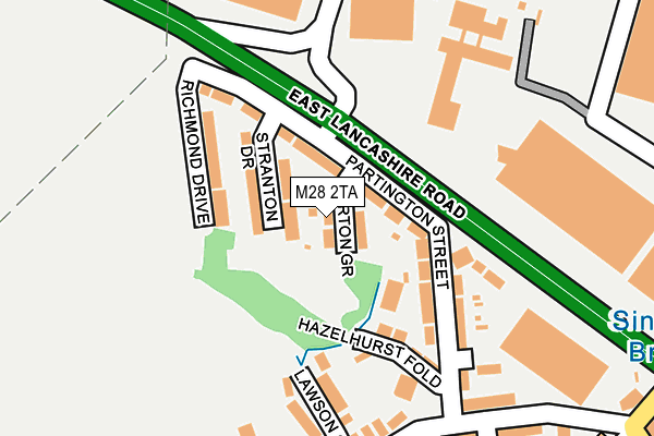 M28 2TA map - OS OpenMap – Local (Ordnance Survey)