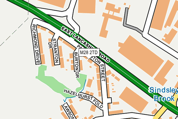 M28 2TD map - OS OpenMap – Local (Ordnance Survey)