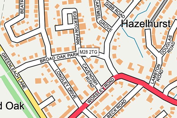 M28 2TG map - OS OpenMap – Local (Ordnance Survey)