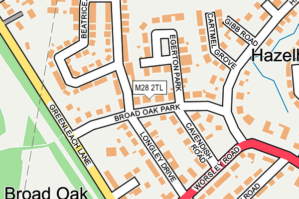M28 2TL map - OS OpenMap – Local (Ordnance Survey)