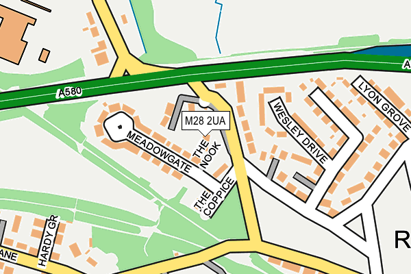 M28 2UA map - OS OpenMap – Local (Ordnance Survey)