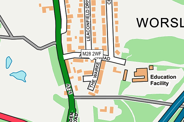 M28 2WF map - OS OpenMap – Local (Ordnance Survey)